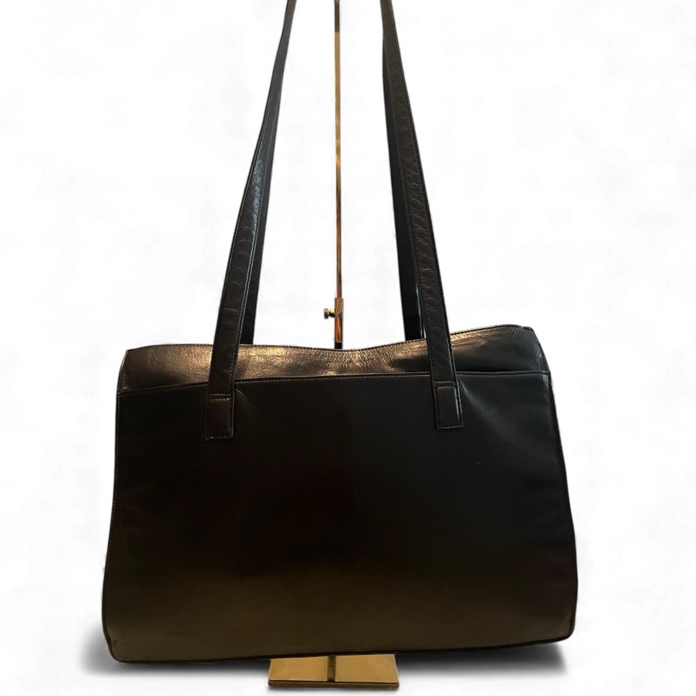 Perlina Black Shoulder Bag with Silver Hardware - Picture 2 of 9